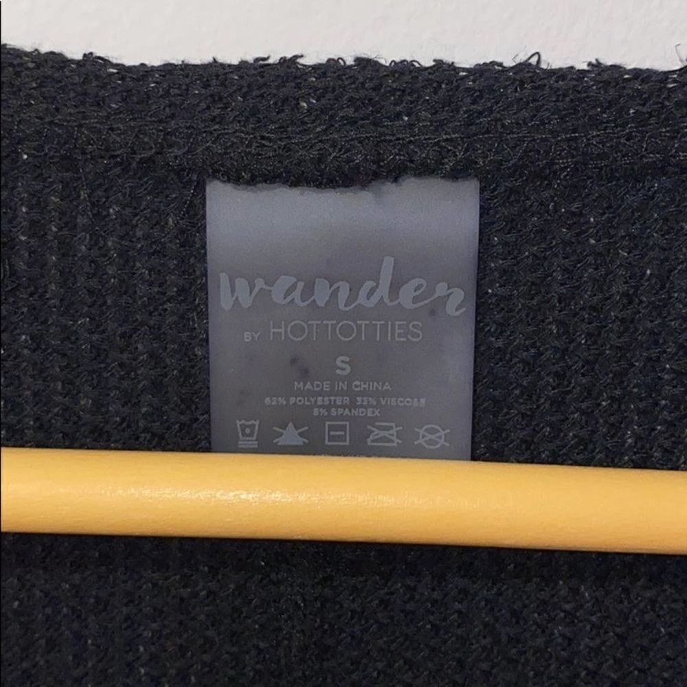 Wander by Hottotties Black Long Sleeve Waffle Top - Picture 3 of 4
